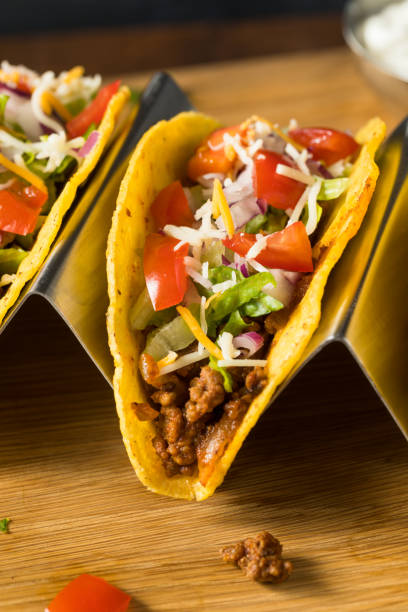 istock Homemade Ground Beef Hard Shell Tacos 1318937222