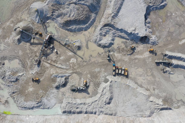 istock Exploitation of natural resources, directly above view 1318938649