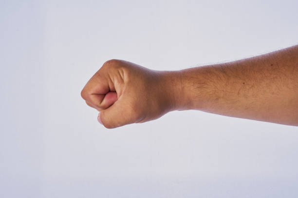 istock Latin man hand gesturing on a white background 1318939619