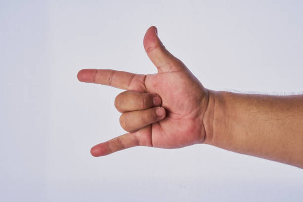 istock Latin man hand gesturing on a white background 1318939629