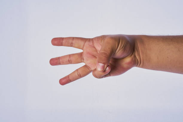 istock Latin man hand gesturing on a white background 1318940274