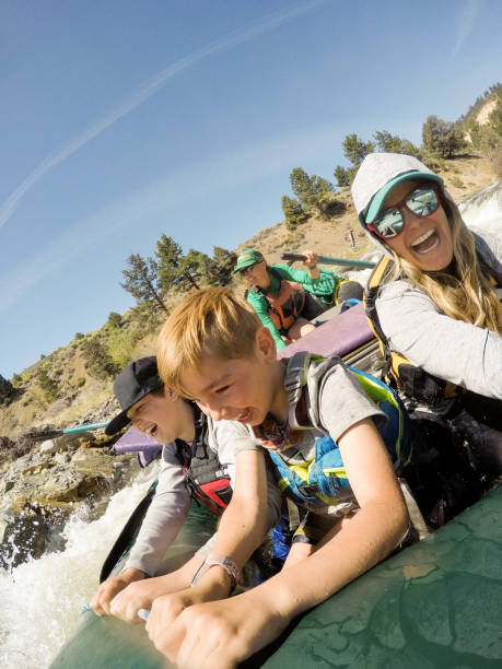 istock Camping and rafting with moms in California 1318948034