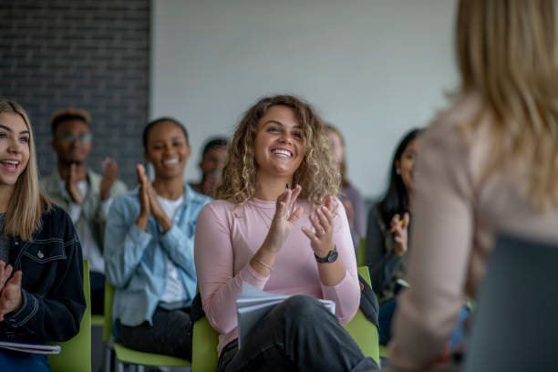 istock Listening to a presentation in class 1318948087