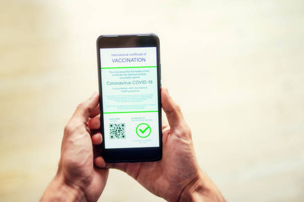 istock Digital certificate of covid-19 vaccination 1318948255