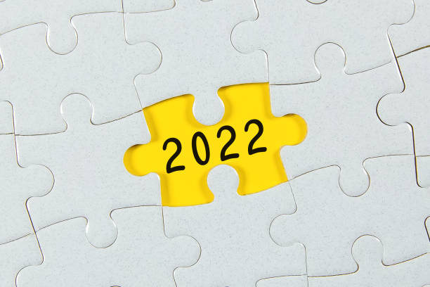 istock 2022 on puzzle background - New year Concept 1318950055