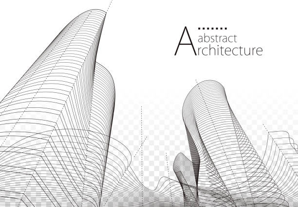 Architecture Drawing Abstract Background. - ilustração de arte vetorial