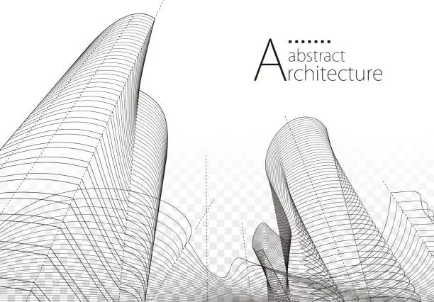 Vector illustration of Architecture Drawing Abstract Background.