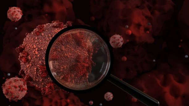 istock Coronavirus COVID-19 under the microscope. 3d illustration 1318963098