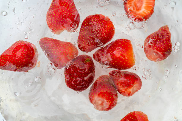 Ripe red strawberries