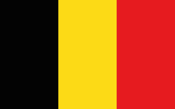歐洲國家比利時的國旗。 - 比利時國旗 幅插畫檔、美工圖案、卡通及圖標