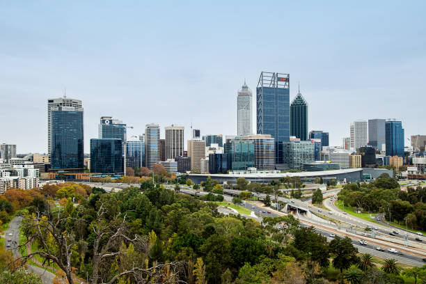 istock Perth City viewed from Kings Park, Western Australia 1318978032