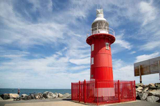 istock Red lighthouse at North Mole, Fremantle, Western Australia 1318978094