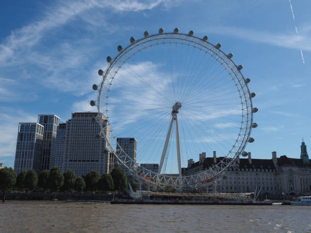 London, Uk - Circa September 2019: The London Eye ferris wheel on the South Bank of River Thames aka Millennium Wheel