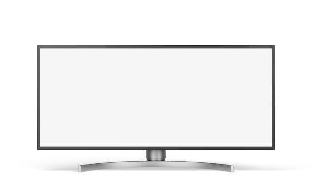 istock computer monitor display with blank white LED screen isolated 1318982100