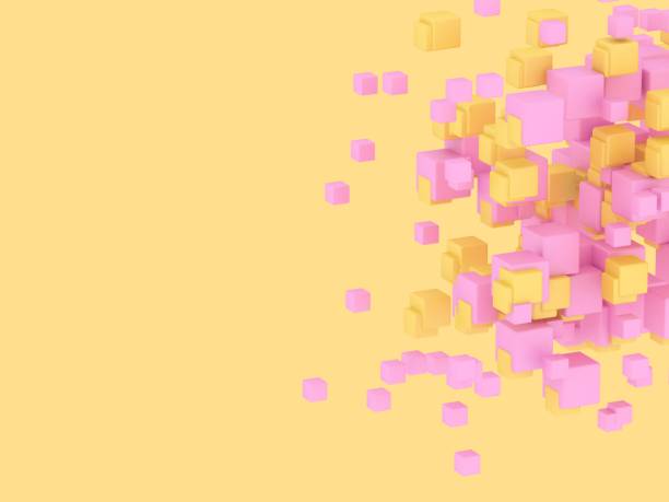 istock Yellow and pink cubes 1318988768