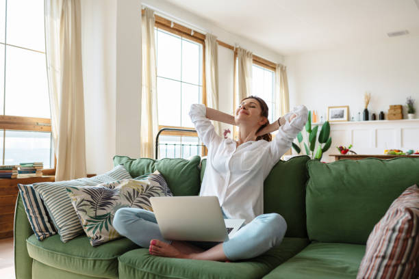 istock Businesswoman typing an e-mail on laptop at home office 1318989340