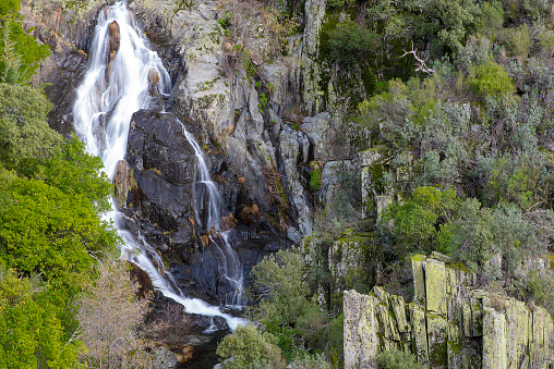 waterfall in the region of Las Hurdes very close to Sierra de Gata, Extremadura.  Caminomorisco