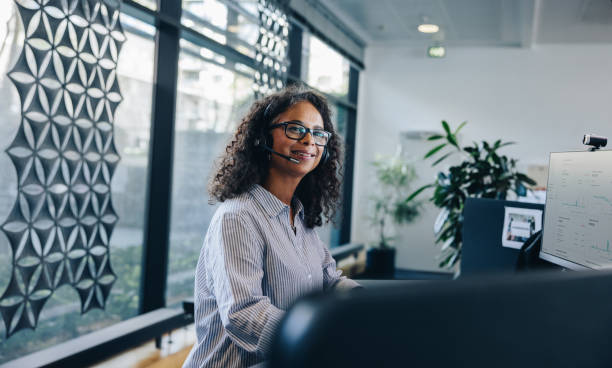 istock Portrait of customer service representative in the office 1318993627
