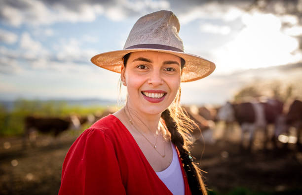istock Beautiful young woman farmer 1318993956