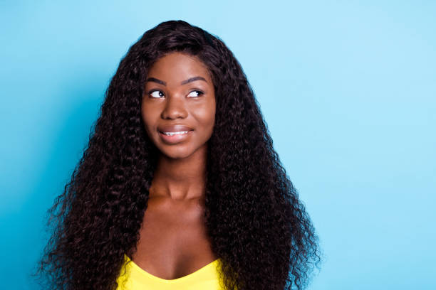 istock Portrait of gorgeous wavy-haired girl creating solution copy space isolated over bright blue color background 1318996487