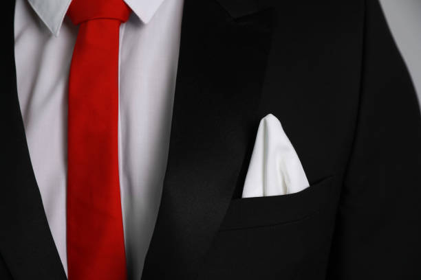 istock Man with handkerchief in suit pocket, closeup view 1318999420
