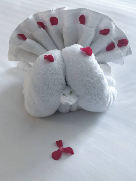 istock Beautiful Peacock towel art 1319002204