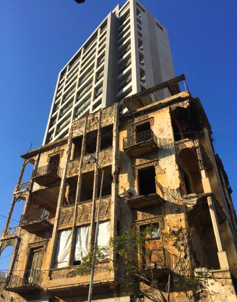 istock deserted houses in Beirut 1319003362
