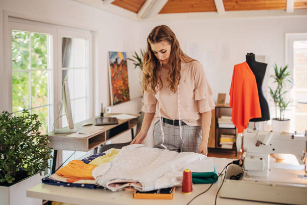 istock Fashion designer working 1319004970