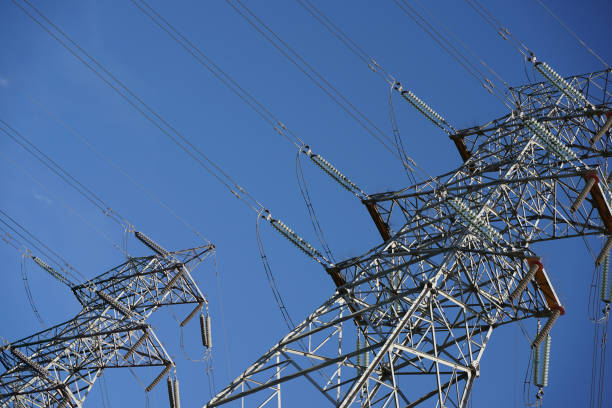 istock Power grid, power tower, transmission tower, sky 1319006017