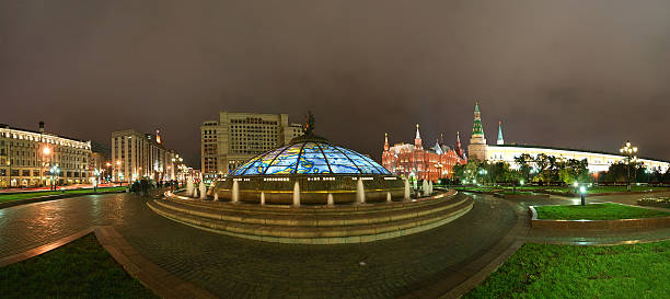 istock Panorama Manege Square at night, Moscow, Russia 131900649