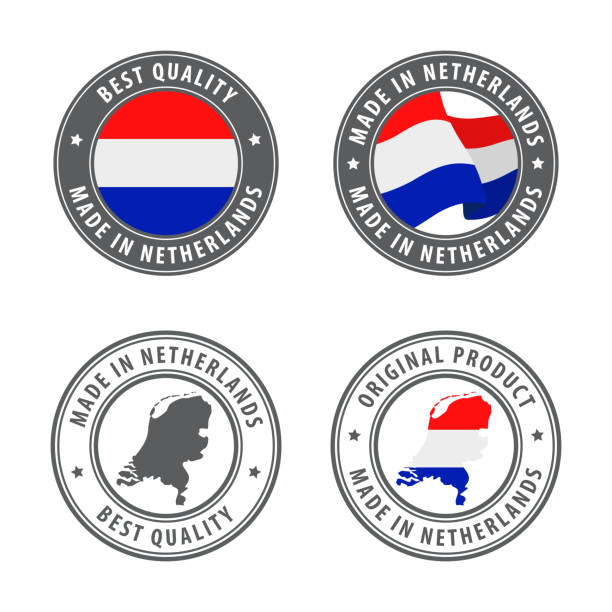 Made in Netherlands - set of labels, stamps, badges, with the Netherlands map and flag. Best quality. Original product. Made in Netherlands - set of labels, stamps, badges, with the Netherlands map and flag. Best quality. Original product. Vector illustration family planning together stock illustrations