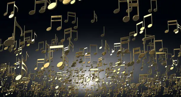 Photo of Gold Musical Notes Floating