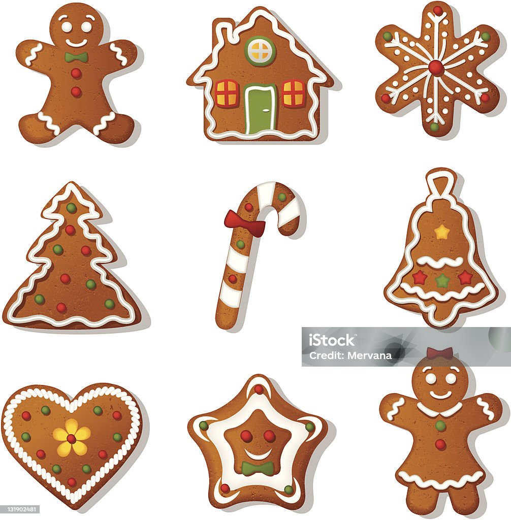Gingerbread cookie-файлы - Векторная графика Рождество роялти-фри