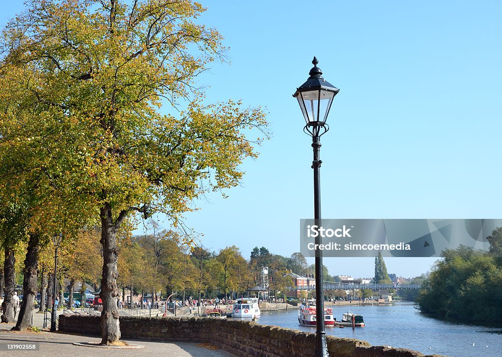 Riverside Caminho pelo rio Dee de Chester - Royalty-free Ao Ar Livre Foto de stock