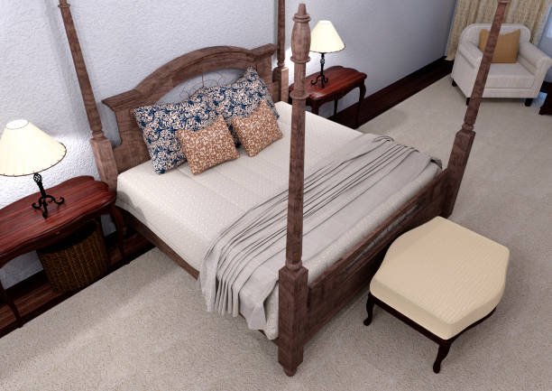istock 3D illustration soutern bedroom interior 1319026566