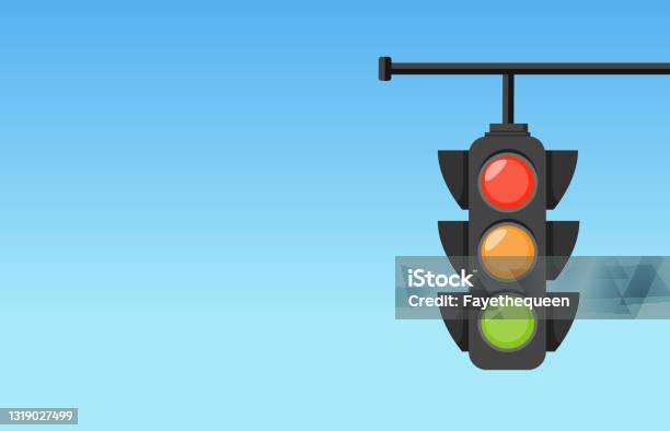Traffic Light Empty Banner Stock Illustration - Download Image Now - Stoplight, Vector, Green Color