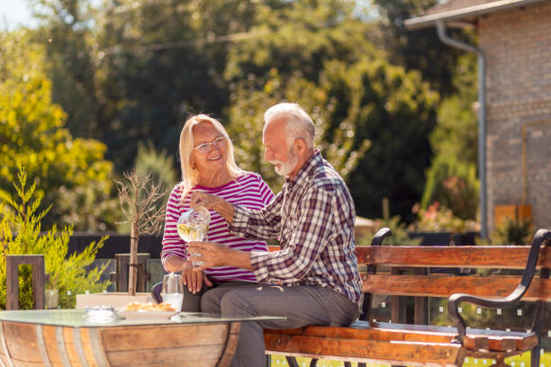 istock Senior couple relaxing outdoors 1319030734