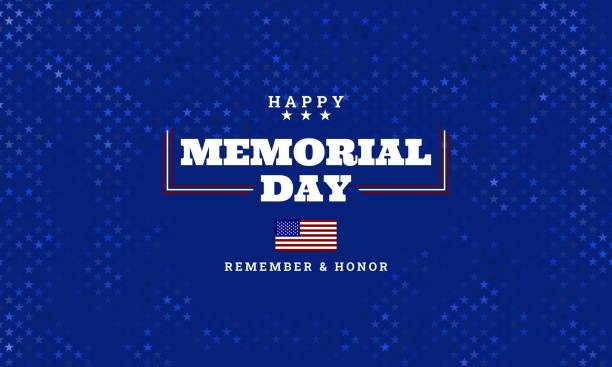 illustrazioni stock, clip art, cartoni animati e icone di tendenza di design di sfondo del memorial day con bandiera degli stati uniti - backgrounds us memorial day patriotism american flag