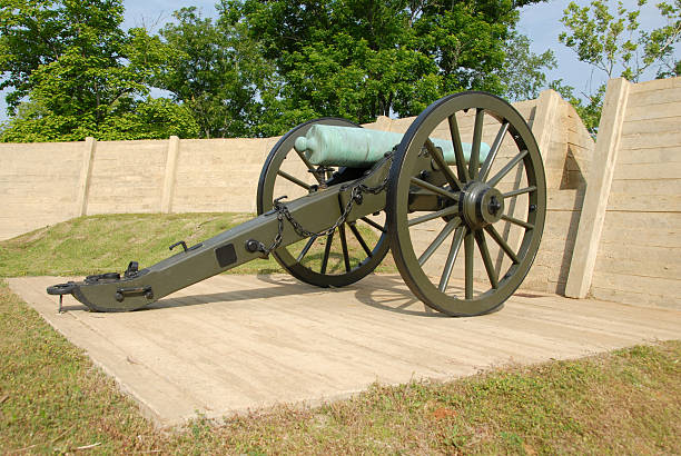 istock Cannon inside restored Civil War earthworks in Mississippi 131903290