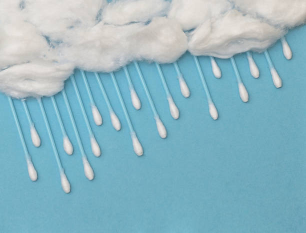 istock Abstract Drops Of Rain from Swab Cotton Ear Buds 1319041913