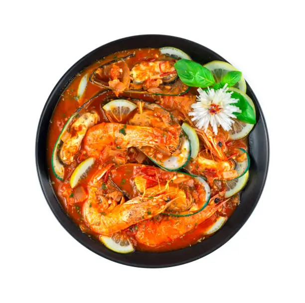 Photo of Seafood Cataplana is a special dish (wok) to prepare seafood in Portugal food