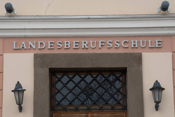 istock vocational school sign in german (Berufsschule) 1319048679