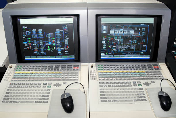 istock Block control panel of power plant 1319050214