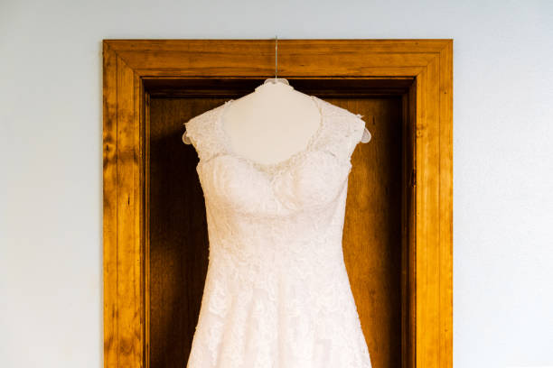 istock Hanging Wedding Dress 1319054558