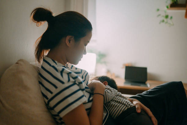 istock A woman breastfeeding her baby. 1319065690