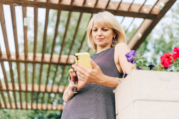 istock Woman texting online message at mobile phone 1319066946