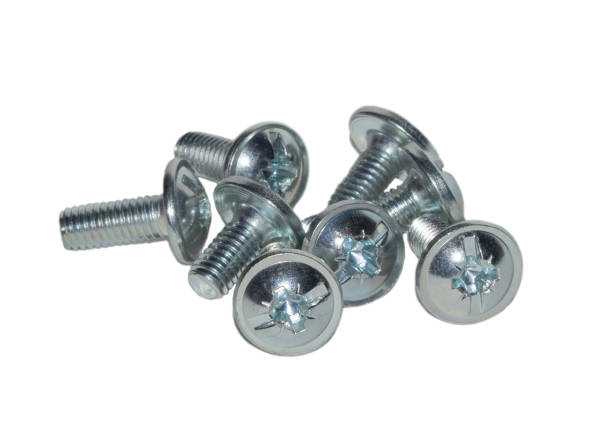 istock Fastening screws on a white background close up 1319068344