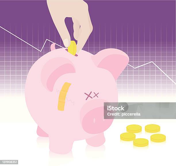 Ilustración de Ahorro Dinero y más Vectores Libres de Derechos de Ahorros - Ahorros, Colapsar, Crisis