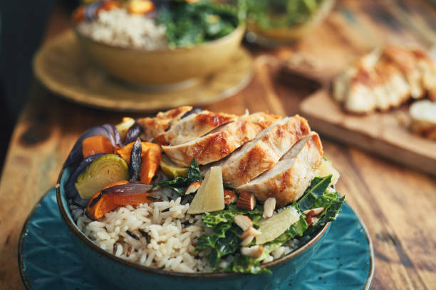 istock Farmers Harvest Chicken Rice Bowl 1319083551