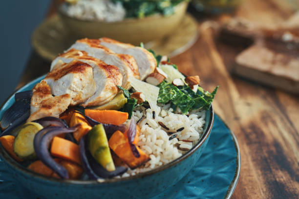 istock Farmers Harvest Chicken Rice Bowl 1319083599